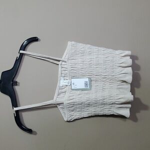 H&M beige crop top size medium
